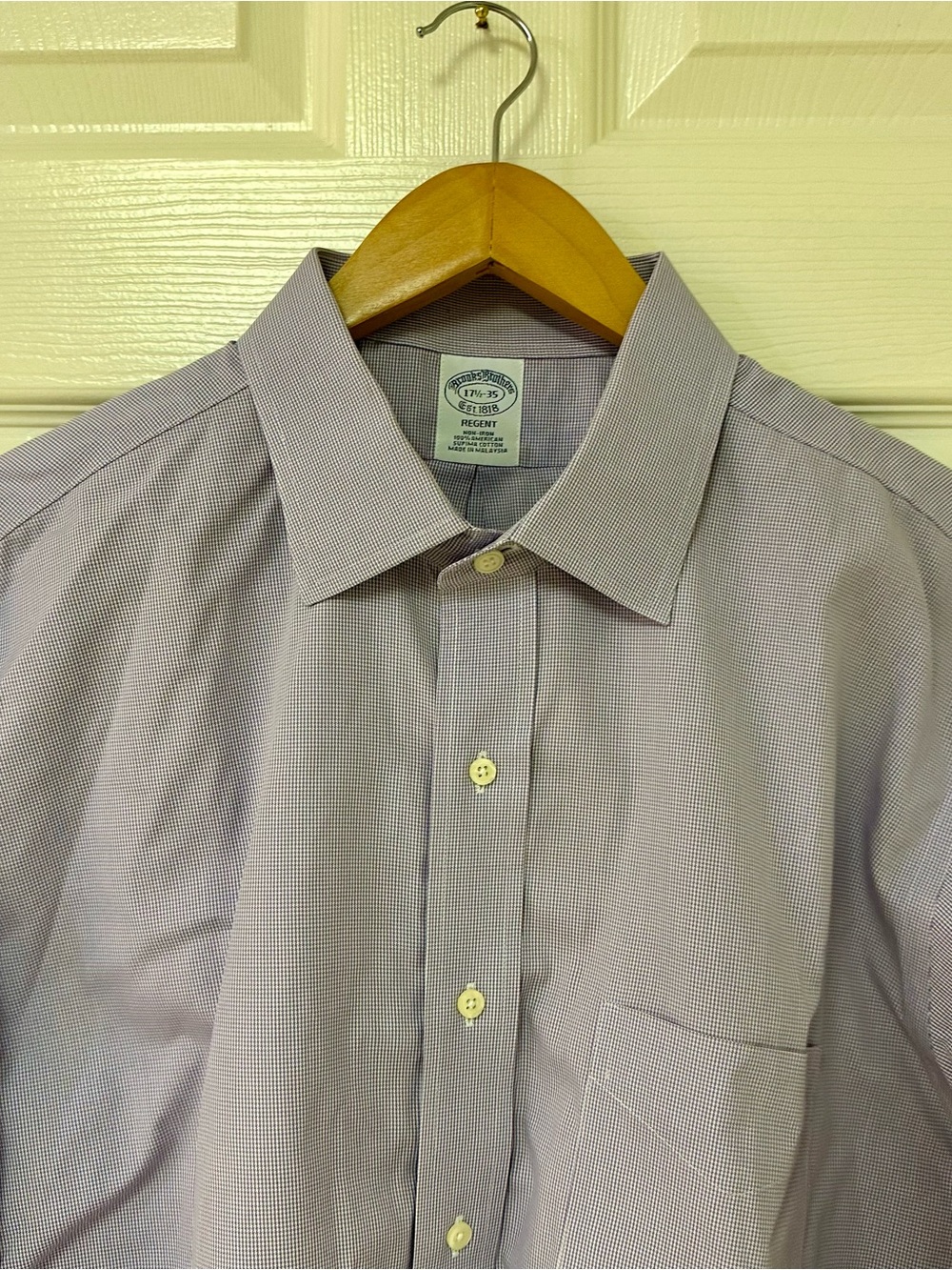 Brooks Brothers Regent Non Iron Supima Cotton Dress Shirt 17.5 35